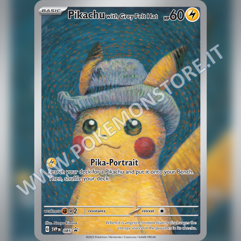 SVP085 Pikachu with Grey Felt Hat (Sealed) -Van Gogh